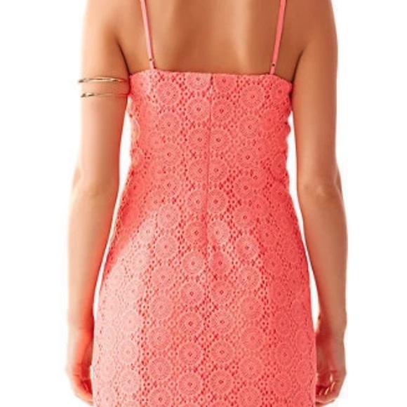 Lilly Pulitzer Costello Pucker Pink Breakers Crochet Knit  Dress X SMALL - Picture 6 of 13